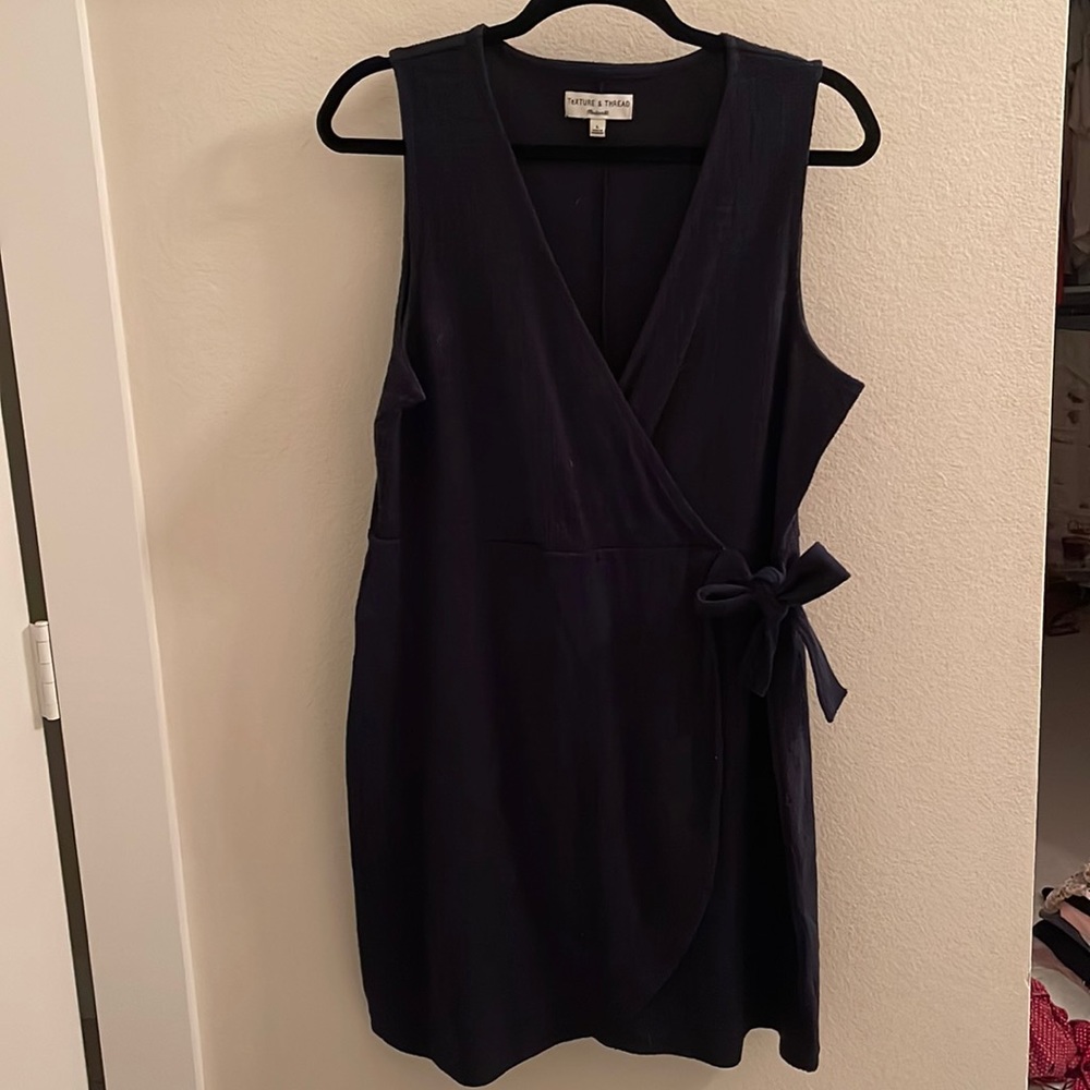 Navy wrap dress from Madewell!